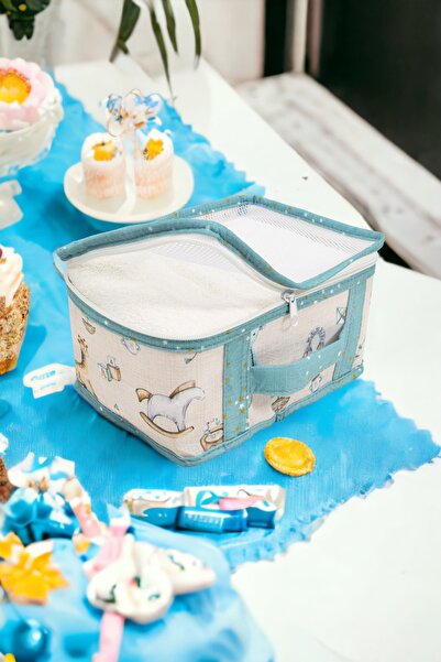 Milenay Mother Baby 6-Piece Travel Set, Suitcase Organizer, Baby Room Organizer, Blue Color