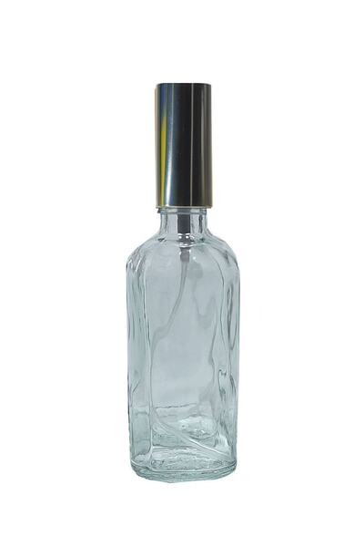 Paradise 1 Adet 100 Ml Gümüş Renk Sprey Kapaklı Boş Parfüm Cam Şişe