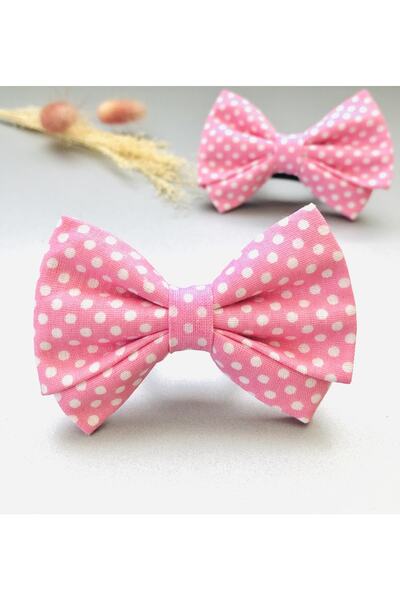 seyranat مشبك شعر للفتيات والرضع مكون من قطعتين باللون الوردي المنقط عالي الجودة