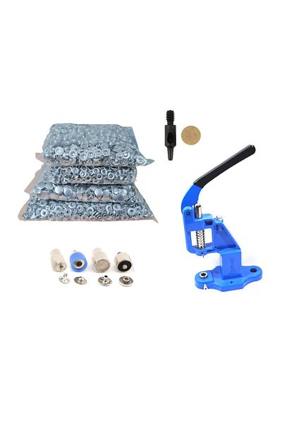 tuhafiyecimiz Snap Machine, (nickel) 720 Pieces 15mm Stainless Alpha Snaps, with Molds