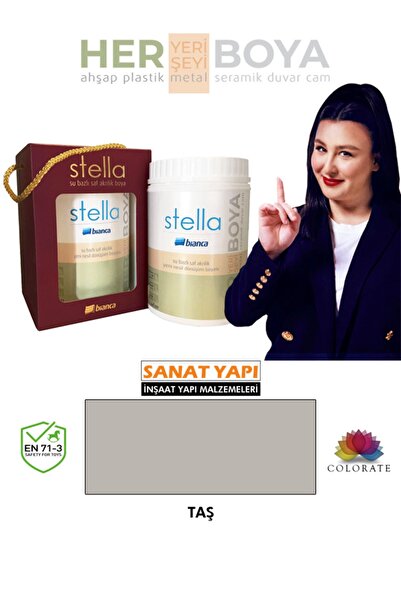 Bianca Stella Su Bazlı Akrilik Boya Taş