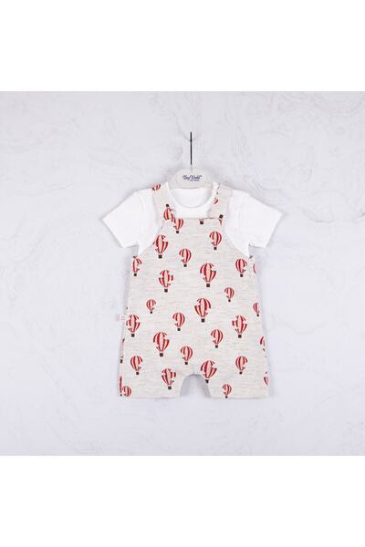 Tiny World Uçan Balon Baskılı Salopet Takım