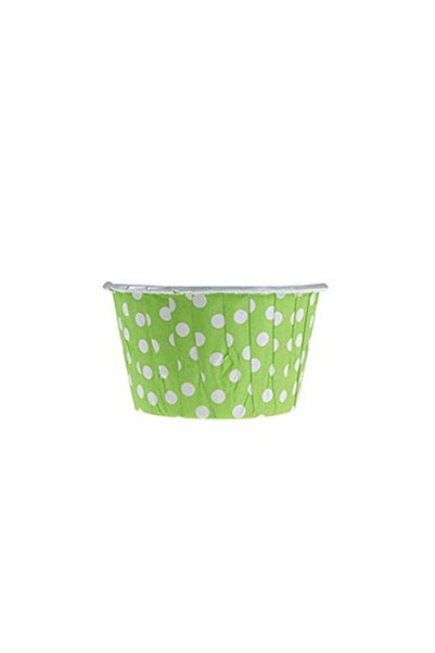 Dolphin Paper Muffin Cake Capsule Shrinkli 50Pcs Green Polka Dot