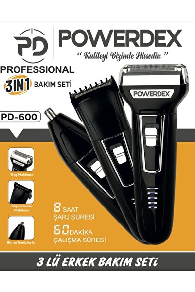 powerdex Pd-600 Üç Başlıklı Traş Makinesi