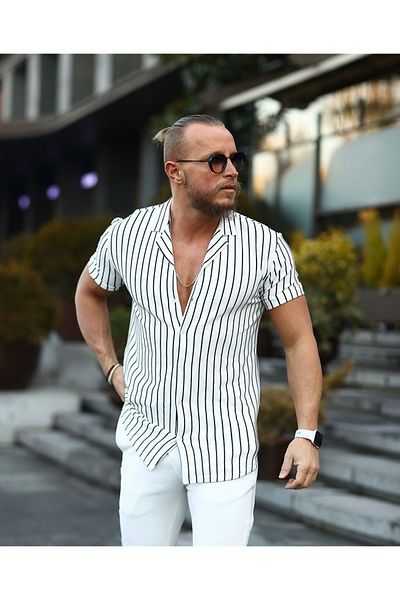 Rubras Men's New Season Short Sleeve Cotton Summer Shirt