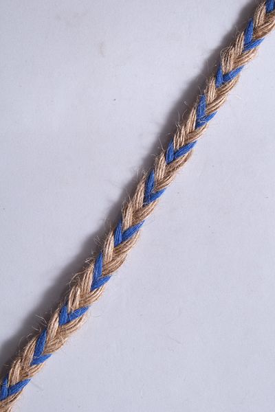 Eskişehir hobi sanat 10 Meters Decorative Fish Back Hair Braiding Ribbon Jute Rope 8 mm Blue Whip Hemp Rope