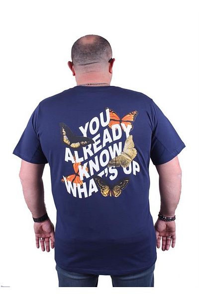 Starbattal Tricou cu gât mai mare Fluture 23107 Marine