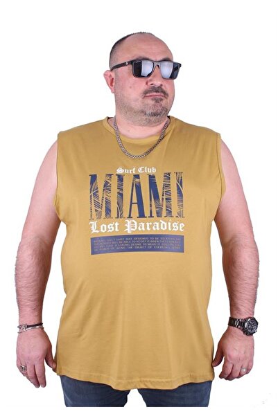 Starbattal Tricou fără mâneci cu imprimeu pentru bărbați de mărime mare Miami...