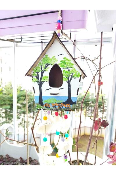 cuaderno Ahşap Kuş Yuvası/kuş Evi El Yapımı Duvar Dekoru Duvar Süsü Balkon Sü...