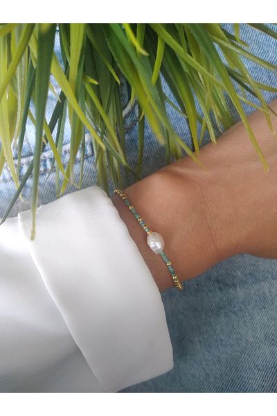 ZeynDesign Women's Baroque Pearl Minimal Bracelet