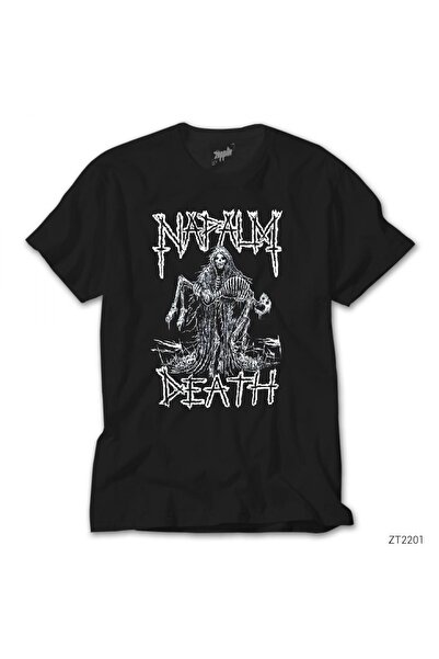 Z zepplin Napalm Death Skeleton Black T-Shirt