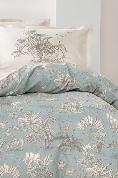 Yataş Aster Double Duvet Cover Set - Ranforce Sage