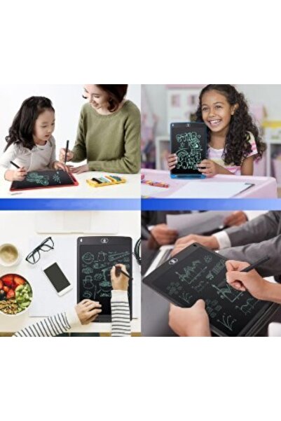 Genel Markalar Writing Tablet 12 Inç Lcd Dijital Kalemli Çizim Yazı Tahtası Grafik Not Yazma Eğitim Tableti Ck97
