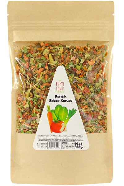 EGEYE DÖNÜŞ Yemeklik Çorbalık Baharatlık Karışık Sebze Kurusu - 100 Gr. (ISPANAK,PIRASA,HAVUÇ,DOMATES İÇERİR)