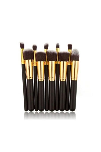 Fontenay مجموعة فرش مكياج احترافية مكونة من 10 قطع باللون الأسود