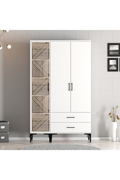Variant Mobilya Kumsal 3 Kapılı Gardrop Pt - Beyaz