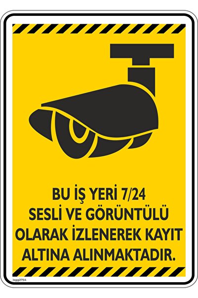 25x35cm/Label/This Workplace is Recorded 24/7 with Audio and Video/v5-2