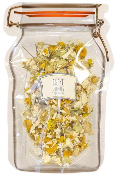 EGEYE DÖNÜŞ 25 gr Chamomile Flower Herbal Tea - Jar Appearance Ziplock Storage Bag