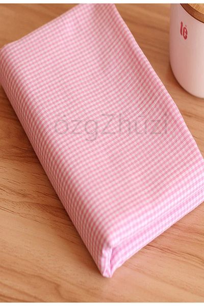 perlina home Plaid Pink Muslin Cotton Fabric (UAreaways: shirt, dress, ecuvb. )