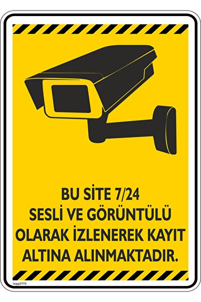 isgtabelam 15×20 سم/قطعتان/ديكوتا/تنبيه كاميرا الأمن لهذا الموقع/v2-2