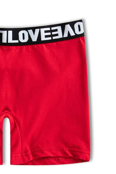 HNX Red Love Elastic Cotton Women's Tights Shorts