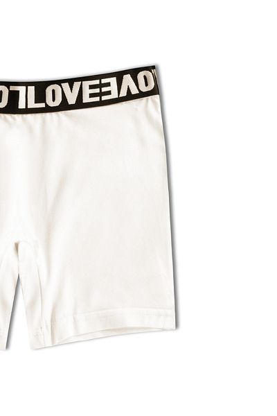 HNX Ecru Love Rubber Cotton Women's Tights Shorts