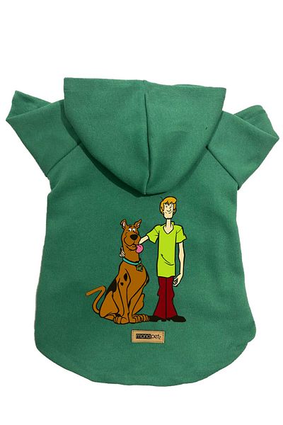 Monopetz Hooded Fleece Sweatshirt Dog And Cat Outfit & Dress - Green New Scooby Doo