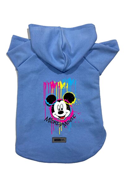 Monopetz Hooded Fleece Sweatshirt Dog And Cat Outfit & Dress - Blue New Micke...