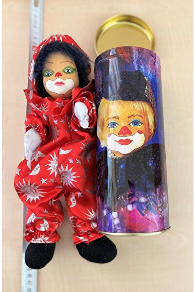 SANAT TACİRİ Metal Kutusunda Avrupa Porselen Bebek Porselen Palyaço Oyuncak Bebek No 588