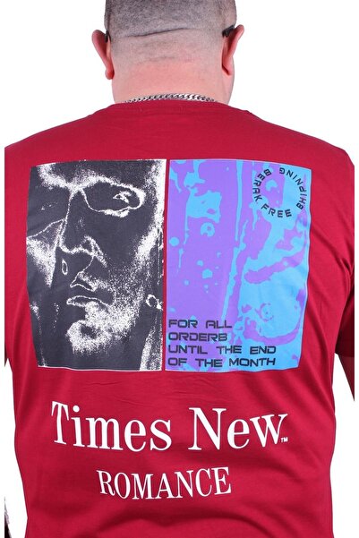 MocGrande Μπλουζάκι με λαιμόκοψη σε μεγάλο μέγεθος Romance 23104 Βουργουνδία