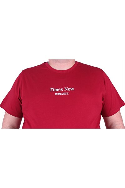 MocGrande Μπλουζάκι με λαιμόκοψη σε μεγάλο μέγεθος Romance 23104 Βουργουνδία