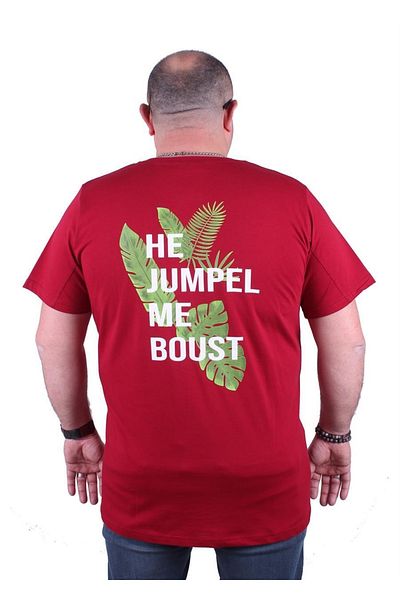MocGrande Tricou cu decolteu mare Jumpel 23109 Roșu Claret