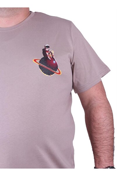 MocGrande Large Size Crew Neck T-Shirt Fly In The Sky 23110 Earth