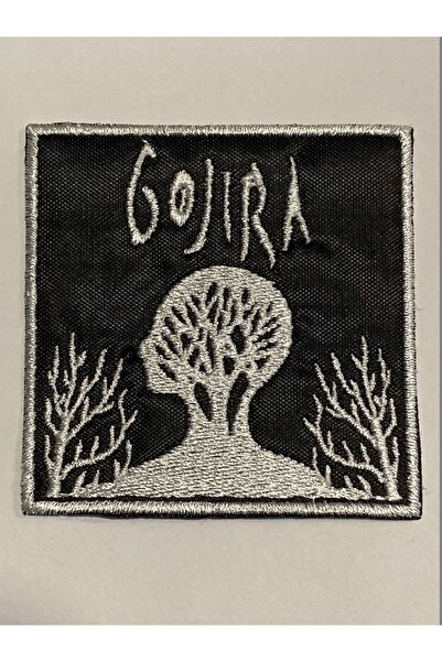 StüdyoÜmitTişört رقعة شريط معدني من Gojira - 7.7 سم. × 7.7 سم. رقعة تزوير وجينز