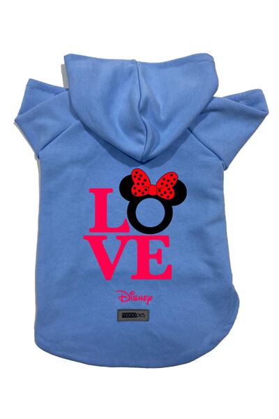 Monopetz Hooded Fleece Sweatshirt Dog And Cat Outfit & Dress - Blue Mini Love