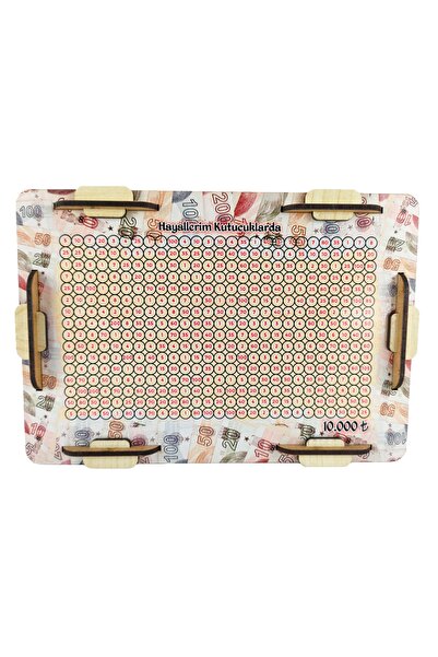 Sav Moda Para Box, Hedef Kutusu 10.000 Tl Hedefli Kumbara, Para Desenli Tasar...