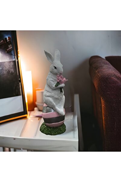 Sister Home Design Yumurta Üstünde Tavşan Dekoratif Obje