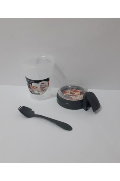 renkli çiçekler Yogurt Fruit Salad Container with Spoon for Kids