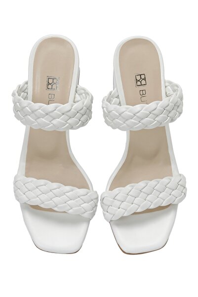 Butigo 21s-161 3fx Бели дамски чехли на висок ток