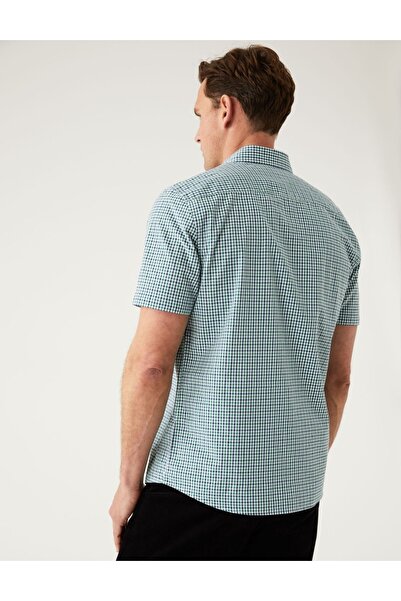 Marks & Spencer Saf Pamuklu Kısa Kollu Gömlek