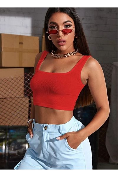 SUHIS Camisole Thick Strap Crop / Bustier
