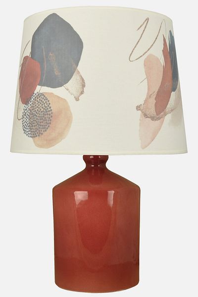 Qdec Ceramic Cube Vase Lampshade Brown Red - Abstract