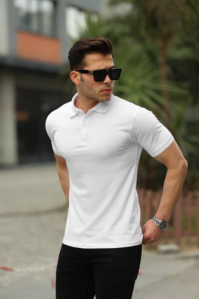 Trendyol Collection Polo T-shirt - White - Slim