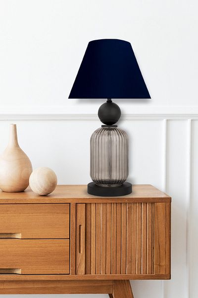 MINIMAL ETICARET VE BILGI TEKNOLOJILERI Lotus Opal Black Glass Cone Lampshade