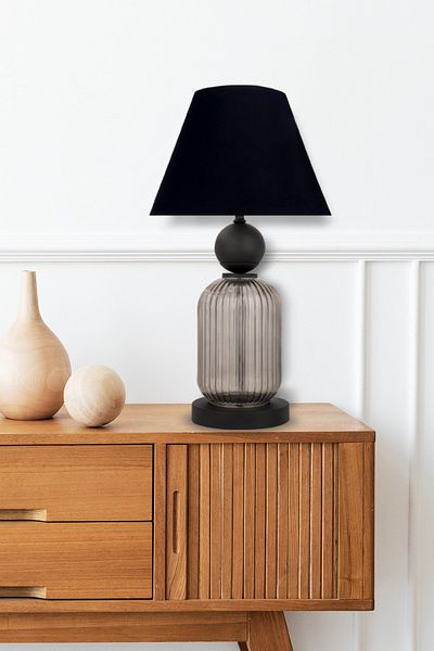 MINIMAL ETICARET VE BILGI TEKNOLOJILERI Lotus Opal Black Glass Cone Lampshade