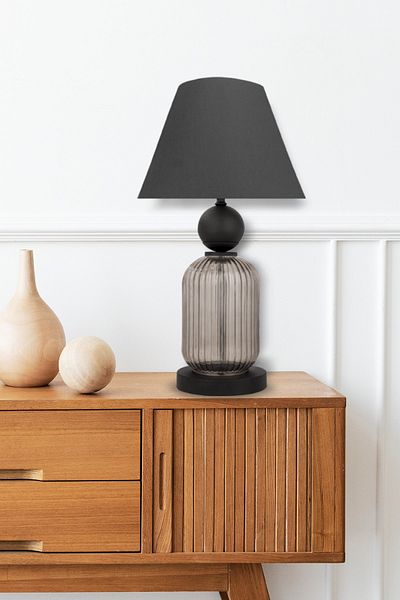 MINIMAL ETICARET VE BILGI TEKNOLOJILERI Lotus Opal Black Glass Cone Lampshade