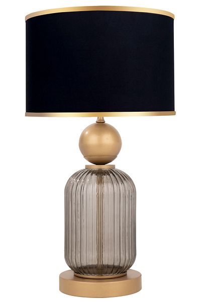 MINIMAL ETICARET VE BILGI TEKNOLOJILERI Lotus Opal Black Contrast Glass Lampshade