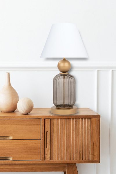 MINIMAL ETICARET VE BILGI TEKNOLOJILERI Lotus Opal Black Contrast Glass Cone Lampshade