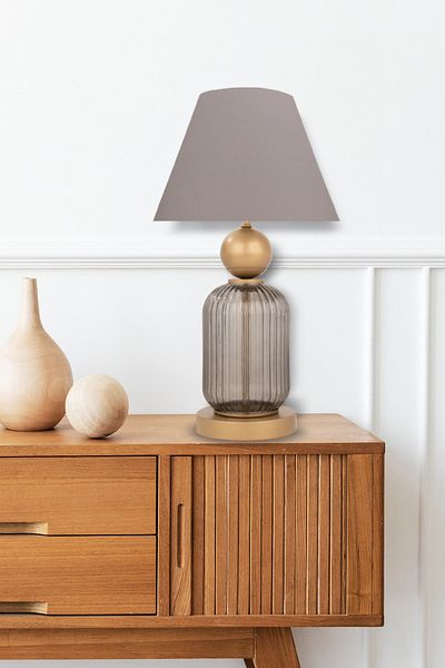 MINIMAL ETICARET VE BILGI TEKNOLOJILERI Lotus Opal Black Contrast Glass Cone Lampshade