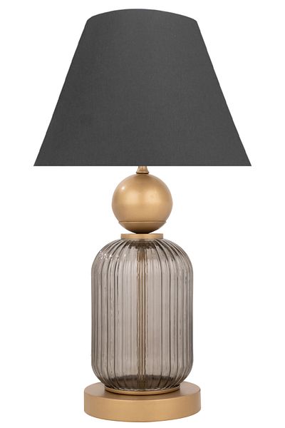MINIMAL ETICARET VE BILGI TEKNOLOJILERI Lotus Opal Black Contrast Glass Cone Lampshade